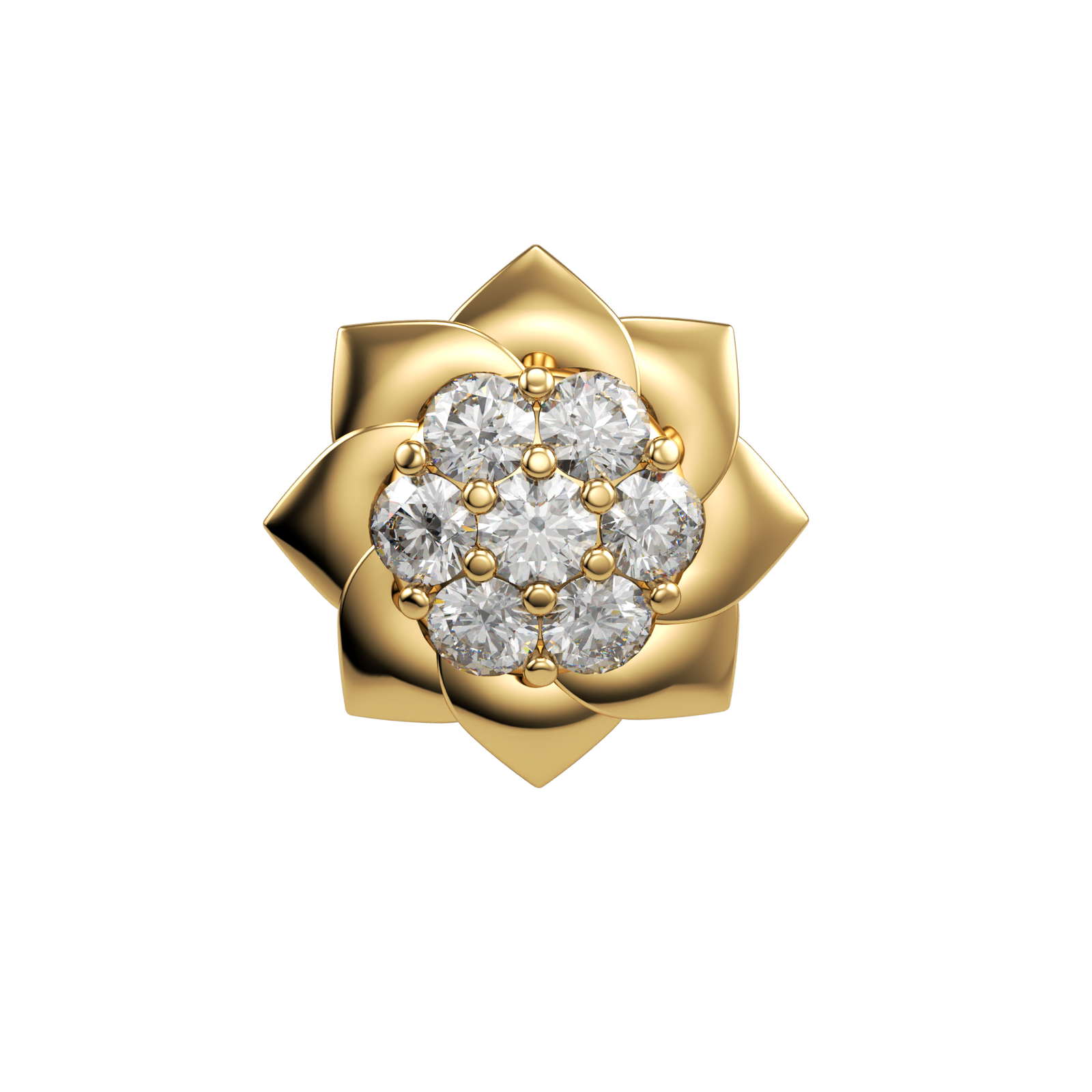 SKINNY SILVER SUNFLOWER CHARM (YELLOW)