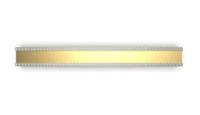 XS PAVE SKINNY SILVER BANGLE (YELLOW)