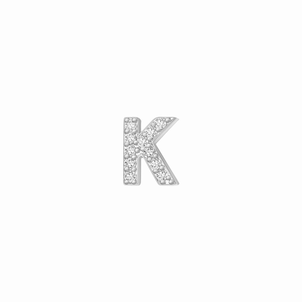 SKINNY SILVER K CHARM (WHITE)