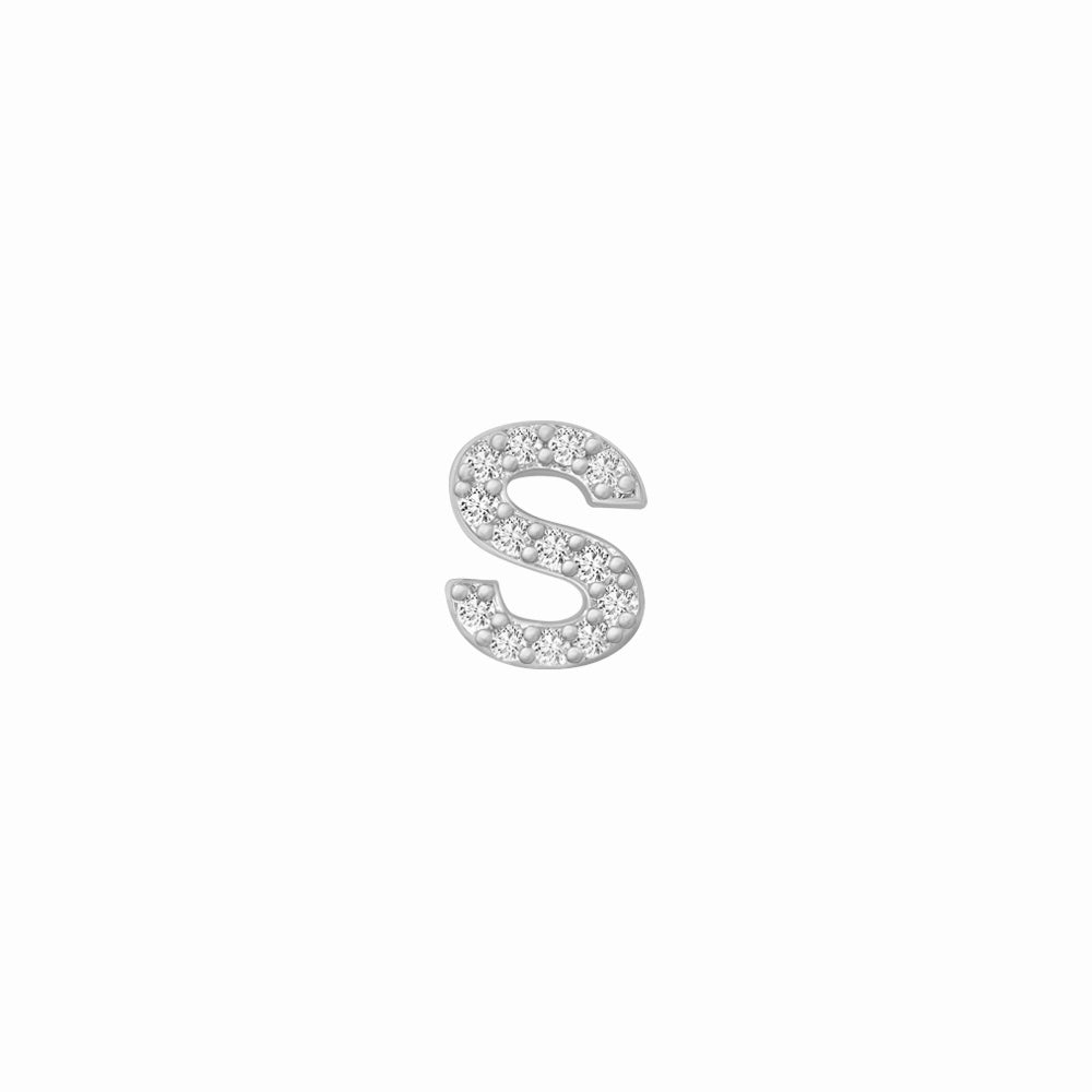 SKINNY SILVER S CHARM(WHITE)