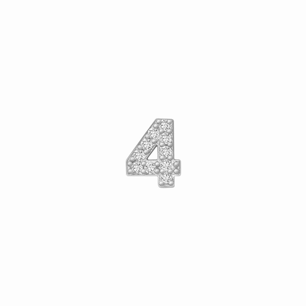 SKINNY SILVER 4 CHARM (WHITE)