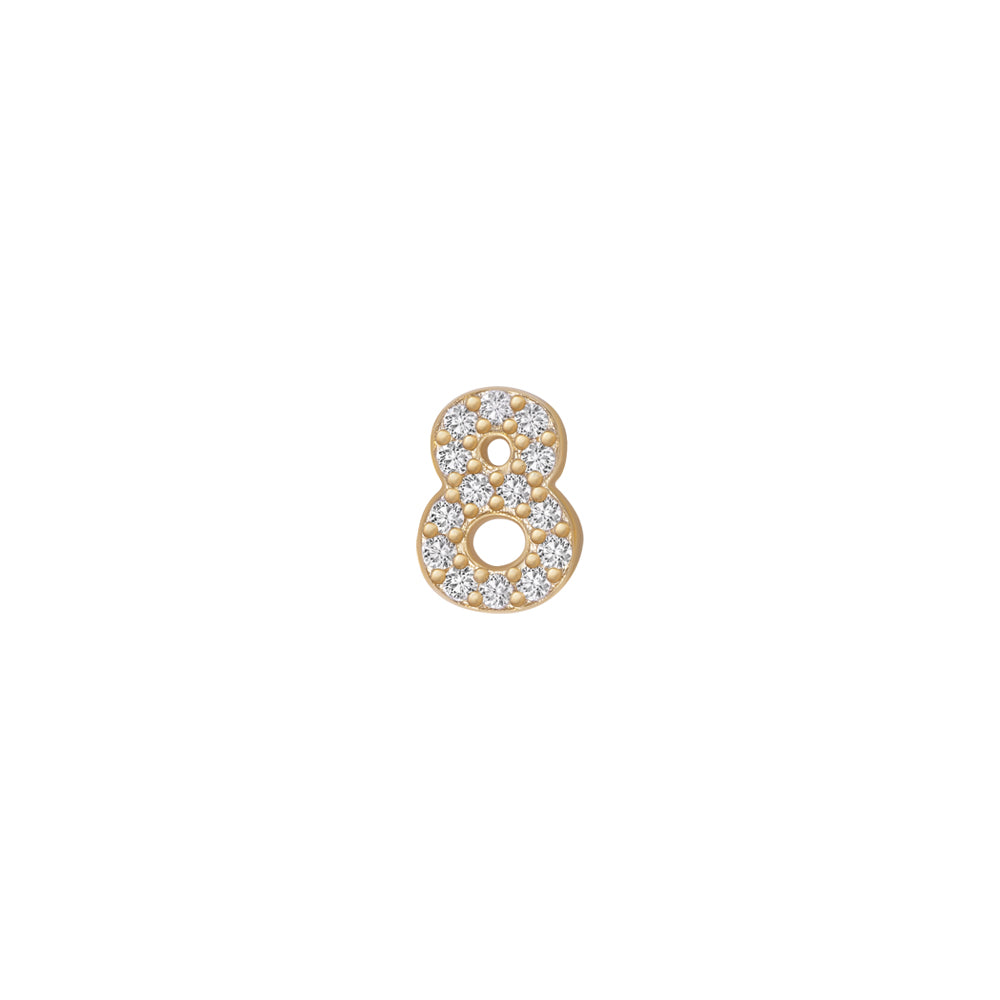 SKINNY SILVER 8 CHARM (YELLOW)
