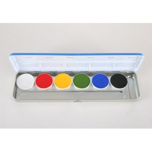 Kryolan 6 Color Vivid Aquacolor Face Paint Palette