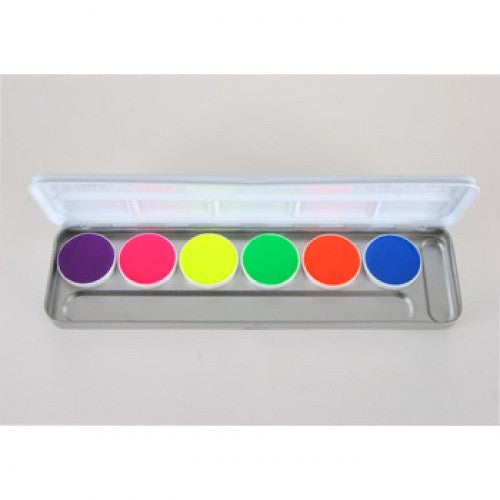 Kryolan 6 Color UV DayGlow Face Paint Palette
