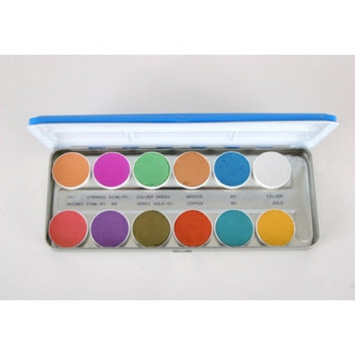 Kryolan 12 Color Interferenz Face Paint Palette