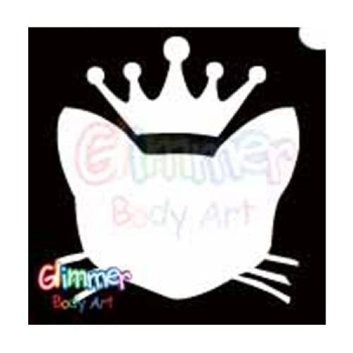 Glimmer Body Art Royal Kitty Cat Stencils (5/pack)