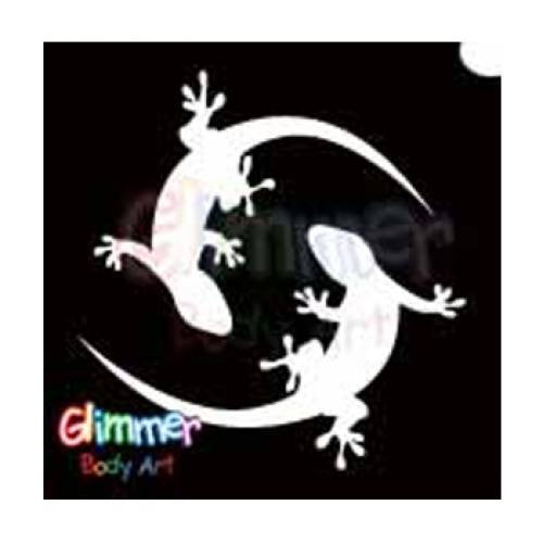 Glimmer Body Art Twin Gecko Stencils (5/pack)