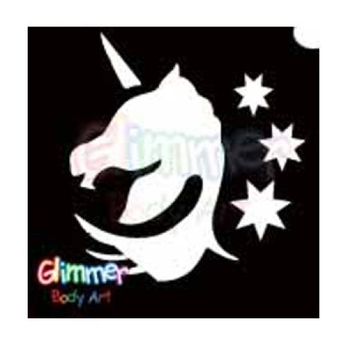 Glimmer Body Art Enchanted Unicorn Stencils (5/pack)