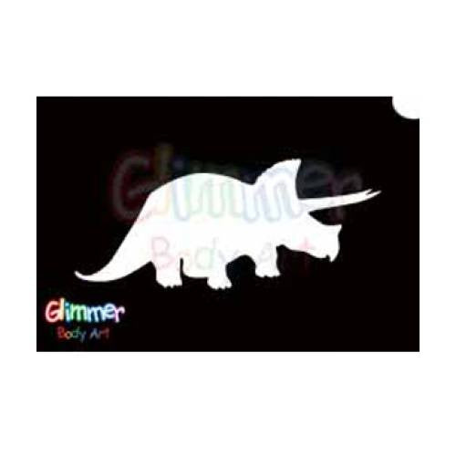 Glimmer Body Art Dinosaur Triceratops Stencils (5/pack)