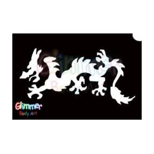 Glimmer Body Art Chinese Dragon Stencils (5/pack)