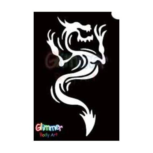 Glimmer Body Art Dragon Flame Stencils (5/pack)