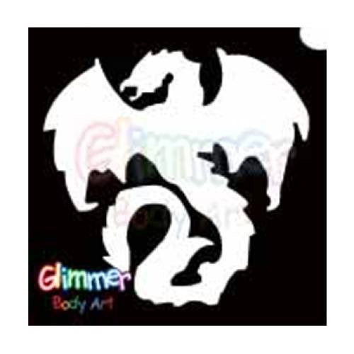 Glimmer Body Art Gothic Dragon - 1 Stencils (5/pack)