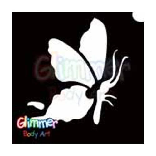 Glimmer Body Art Butterfly - 4 Glitter tattoo Stencils(5/pk)