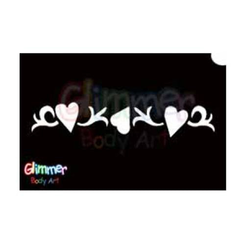 Glimmer Body Art Hearts - 4 Stencils (5/pack)