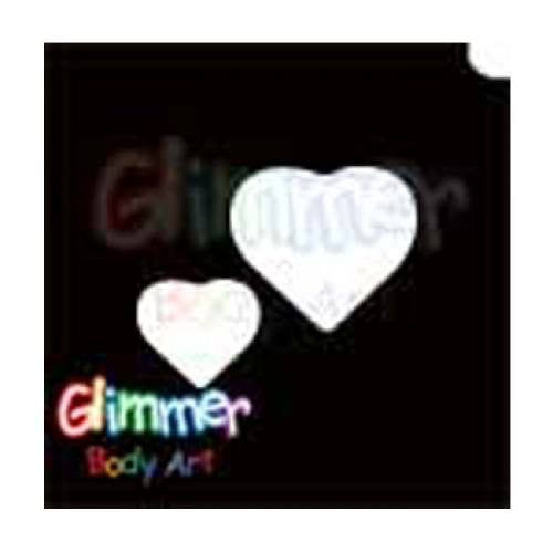 Glimmer Body Art Double Heart Stencils (5/pack)