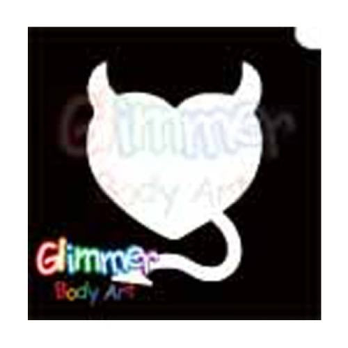 Glimmer Body Art Devil Heart Stencils (5/pack)