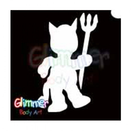 Glimmer Body Art Little Devil - 2 Glitter tattoo Stencils (5/pack)