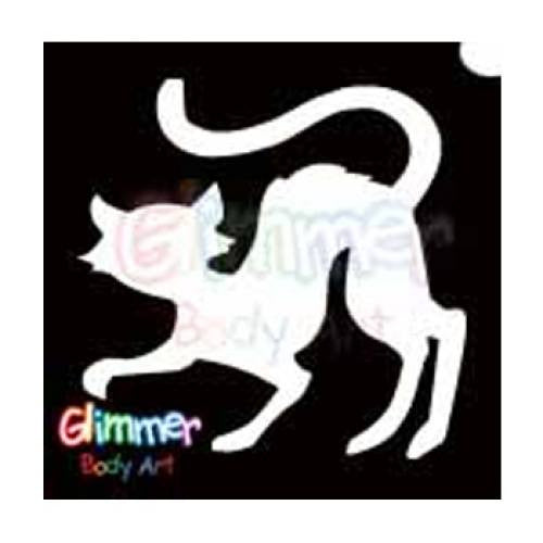 Glimmer Body Art Black Cat Stencils (5/pack)