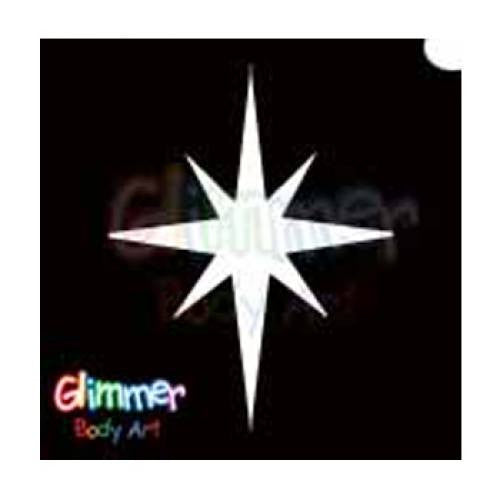 Glimmer Body Art Christmas Star Stencils (5/pack)