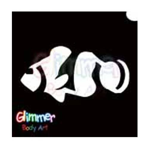 Glimmer Body Art ClownFish Glitter tattoo Stencils(5/pk)