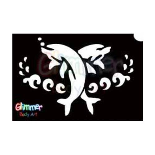 Glimmer Body Art Dolphin Art Stencils (5/pack)