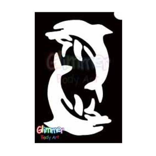 Glimmer Body Art Under The Sea Dolphins Stencils (5/pack)