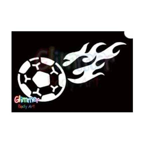 Glimmer Body Art Soccer Flames Stencils (5/pack)