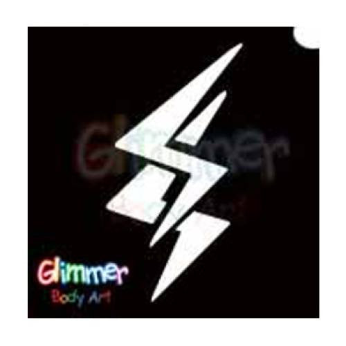 Glimmer Body Art Lightning Stencils (5/pack)