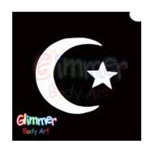 Glimmer Body Art Stars & Moon - 1 Stencils (5/pack)