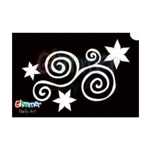 Glimmer Body Art Star Swirl Stencils (5/pack)