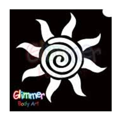 Glimmer Body Art Sun Swirl Stencils (5/pack)