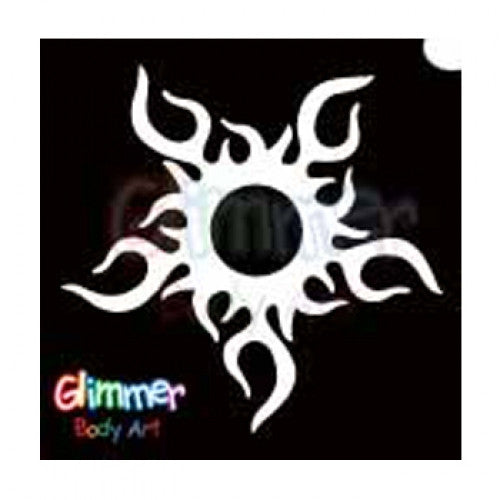 Glimmer Body Art Sun Star Glitter tattoo Stencils (5/pack)
