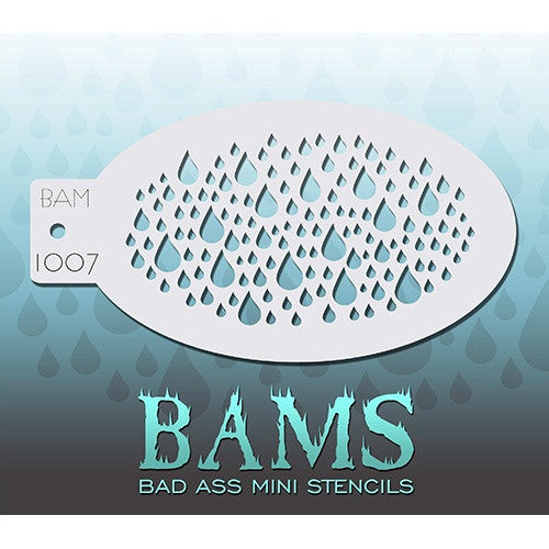 Bad Ass Mini Stencils - BAM1007 - Rain Drops