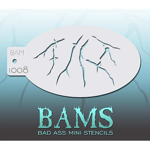 Bad Ass Mini Stencils - BAM1008 - Cracks