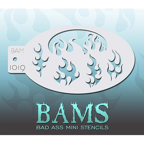 Bad Ass Mini Stencils - BAM1019 - Flames