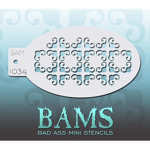Bad Ass Mini Stencils - BAM1034 - French Lace