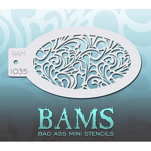Bad Ass Mini Stencils - BAM1035 - Swirly Hearts