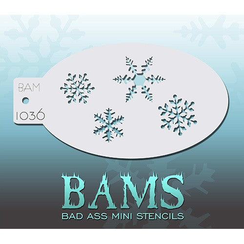 Bad Ass Mini Stencils - BAM1036 - Snowflakes