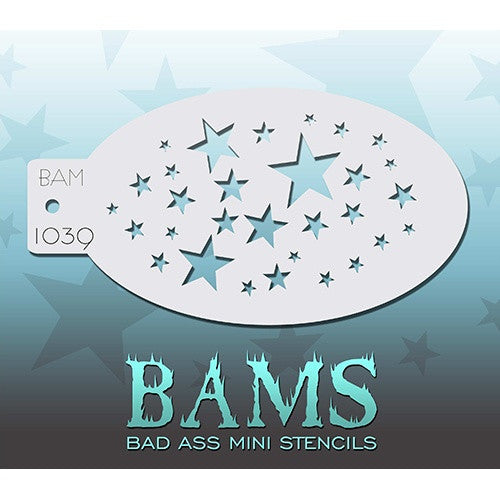 Bad Ass Mini Stencils - BAM1039 - Scattered Stars