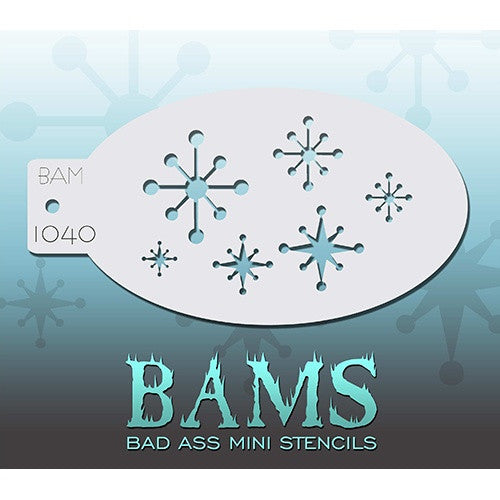 Bad Ass Mini Stencils - BAM1040 - Retro Starbursts