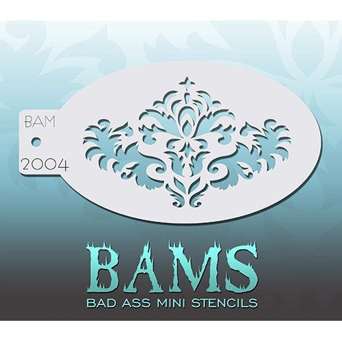Bad Ass Mini Stencils - BAM2004 - Damask