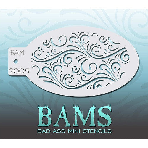 Bad Ass Mini Stencils - BAM2005 - Swirls & Dots