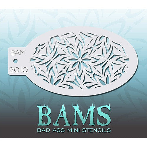Bad Ass Mini Stencils - BAM2010 - Frozen Flowers