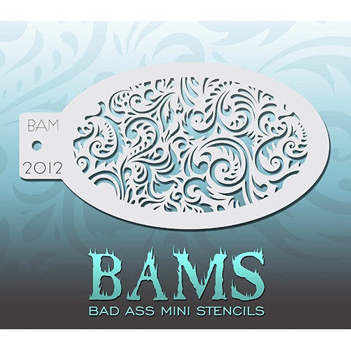 Bad Ass Mini Stencils - BAM2012 - Paisley