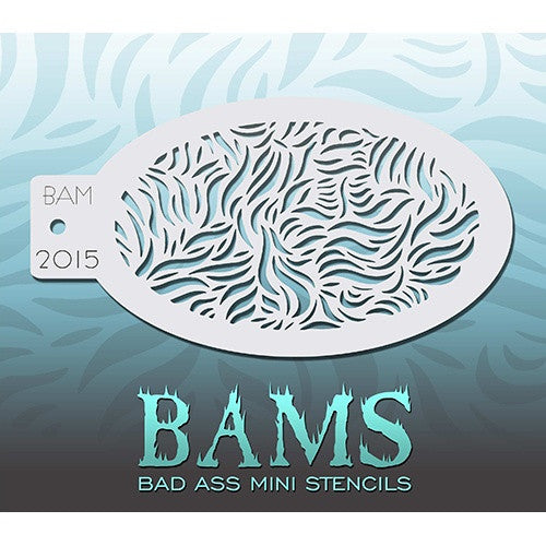 Bad Ass Mini Stencils - BAM2015 - Curved Foliage