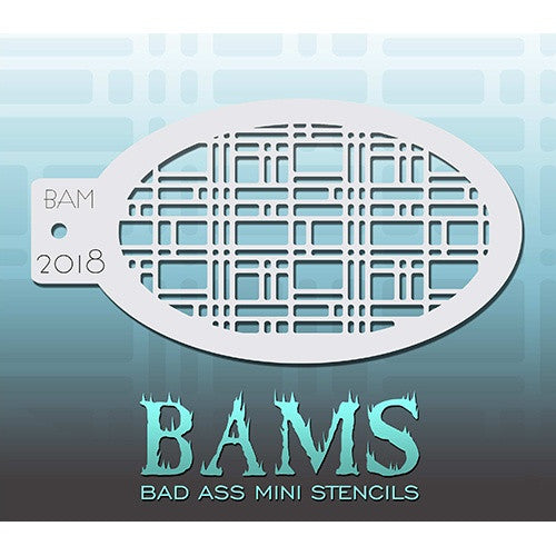 Bad Ass Mini Stencils - BAM2018 - Angled Retro