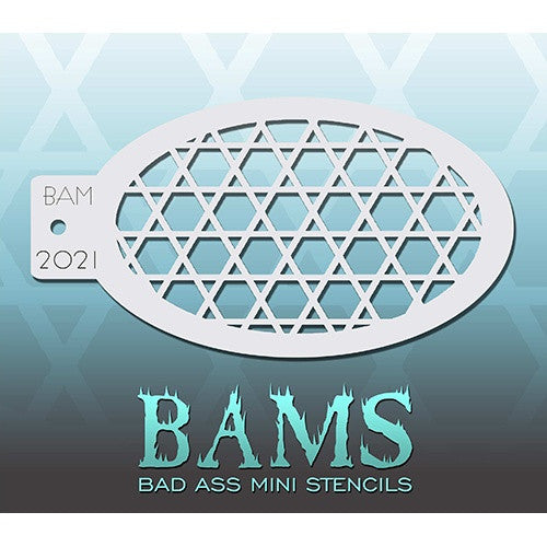 Bad Ass Mini Stencils - BAM2021 - Hexagonal