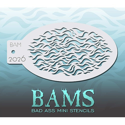 Bad Ass Mini Stencils - BAM2026 - Wavy Fur