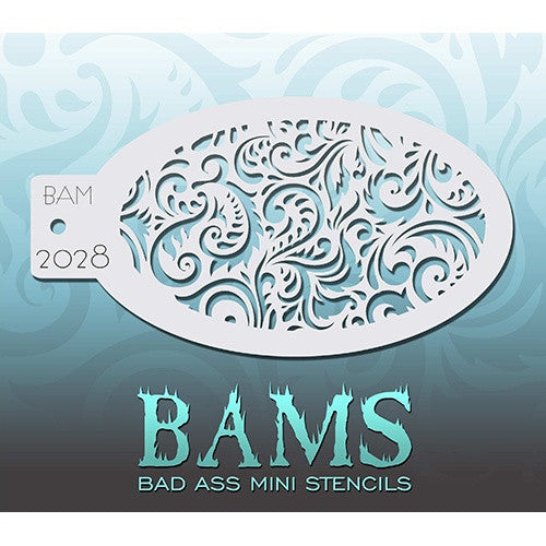 Bad Ass Mini Stencils - BAM2028 - Swirly
