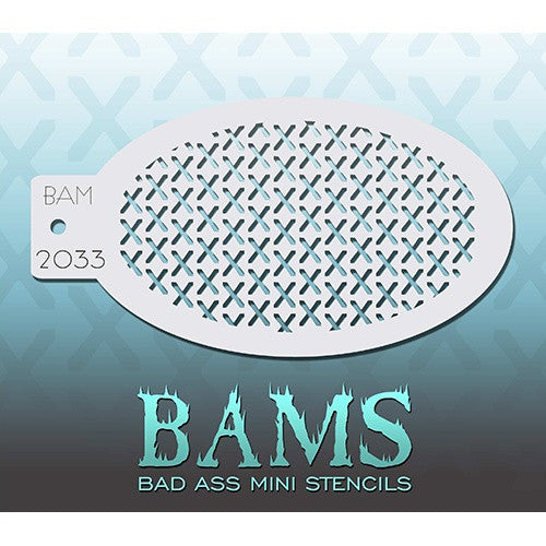 Bad Ass Mini Stencils - BAM2033 - Criss Cross Large